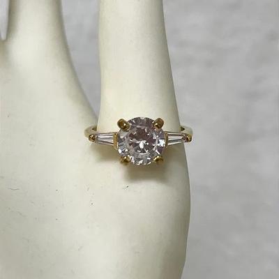 “Lind” 14K HGE Cubic Zirconia Ring