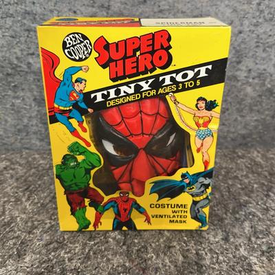 Vintage Ben Cooper Spider-Man Costume | Tiny Tot Size 3–5 | Boxed 1982 Marvel