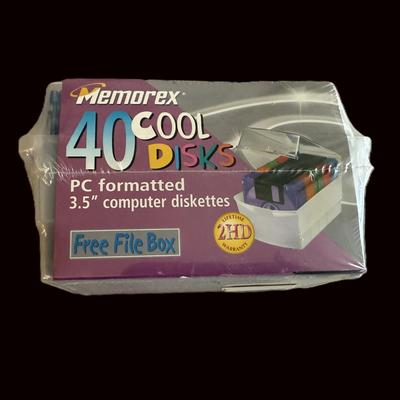 Memorex 3.5" Floppy Disks | 40 Pack Sealed | PC Formatted | Cool Disks