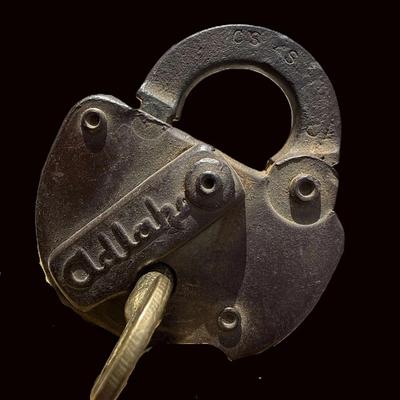 Vintage Adlake Railroad Lock | SP Co Marked | With Key | Brass or Iron Body | PAT 2040432