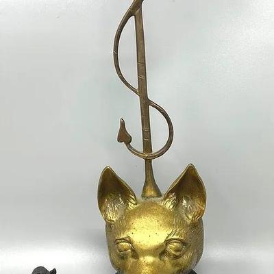 Brass Doorstop, Fox , And Friends