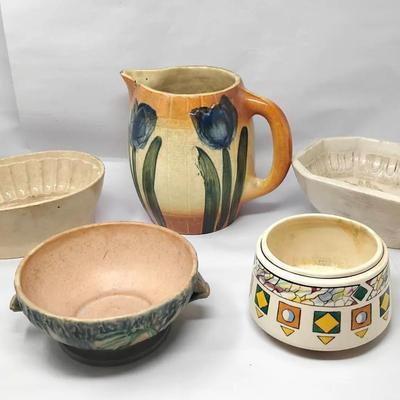 Antique Roseville Pottery & Ironstone Molds 
