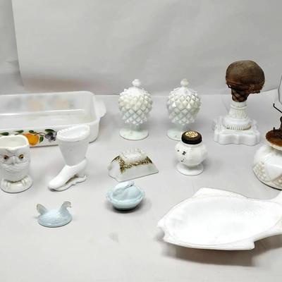 Various Milk Glass 