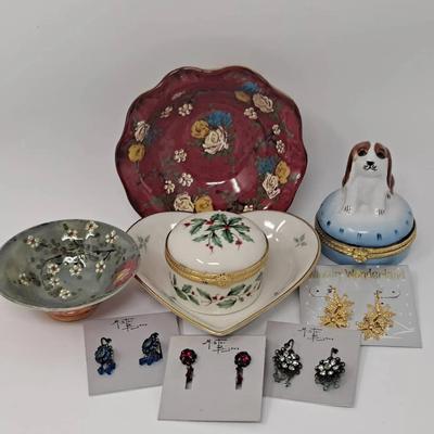 Vintage Mistar Bijoux Earrings and Trinket Holders