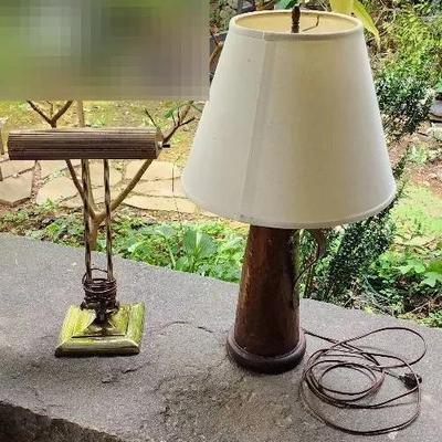 Two Vintage Table Lamps - Brass And Copper