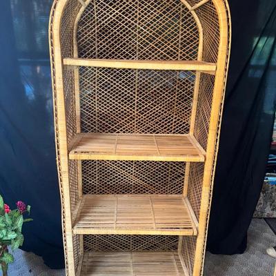 Arched Rattan Bookcase #2