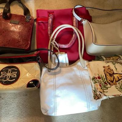 Cream & Red Purses
