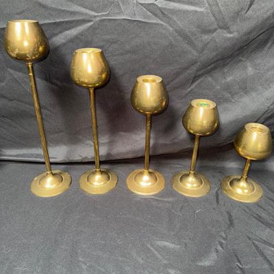 Heavy Brass Candle Holders