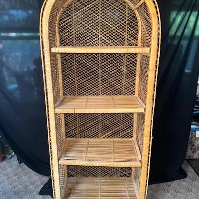 Arched Rattan Bookcase #1
