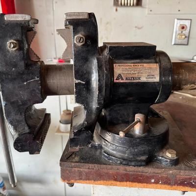 Alltrade 5” Professional Bench Vise | Model #299-V-5 | Swivel & Rotating Neck