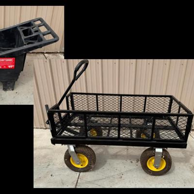 Garden Utility Carts | Craftsman 7.5 Cu. Ft. Dump Cart & Heavy-Duty Mesh Wagon