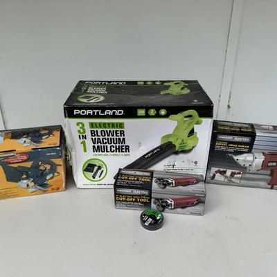 Power Tool Lot | Portland 3-in-1 Blower, Chicago Electric Tools & Cut-Off Wheels