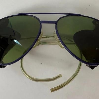 Vintage Cébé Glacier Sunglasses – Aviator Style with Leather Side Shields, France