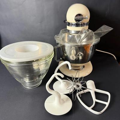  Vintage KitchenAid Stand Mixer Model KSM90 with Bowls & Attachments