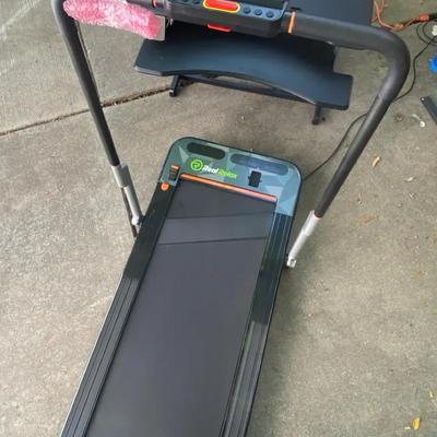 Real Relax Folding Treadmill & Fezibo Adjustable Standing Desk