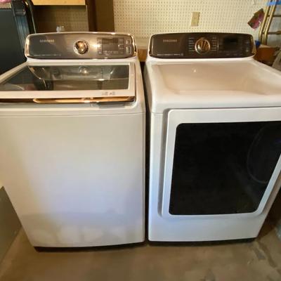 Samsung Washer & Dryer Set – 5.2 cu. ft. Washer / 7.4 cu. ft. Dryer, Steam Cycles