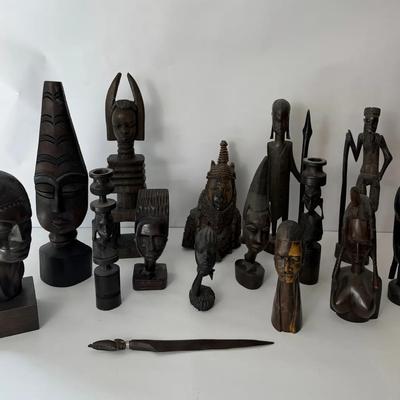 Hand-Carved Wooden Busts, Figures & Tribal Art – Some Made in Africa