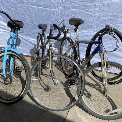 Bicycles – Vintage Motobecane Road Bike, NEXT Mountain Bike & SkullxBones Beach Cruiser
