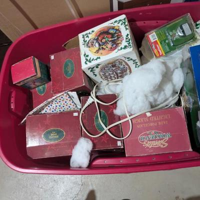 Christmas items, villages