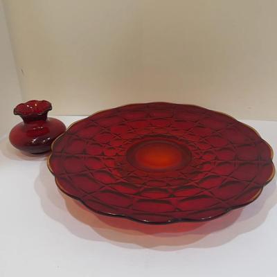 Serving Tray And Vase