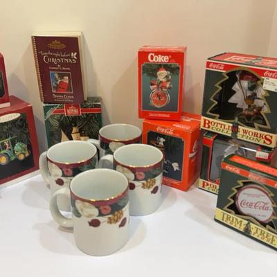 Hallmark And Enesco Christmad Ornaments And Mugs