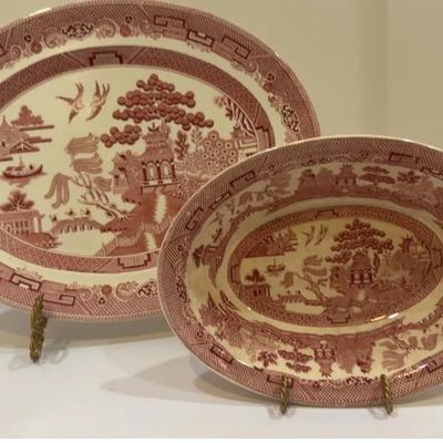 Willow Johnson Bros Bowl and Platter Set Made In England 