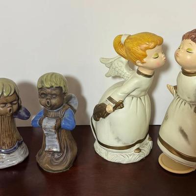 2 Sets Of Angel Figurines 