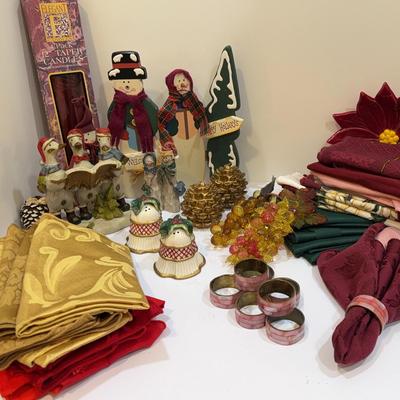 Various Seasonal decor And Table Settings