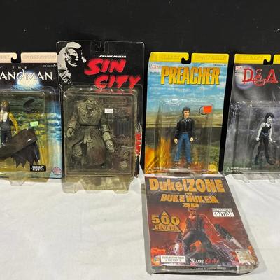 Vintage Sandman, Sin City, Preacher, Death + Duke!Zone Figurines