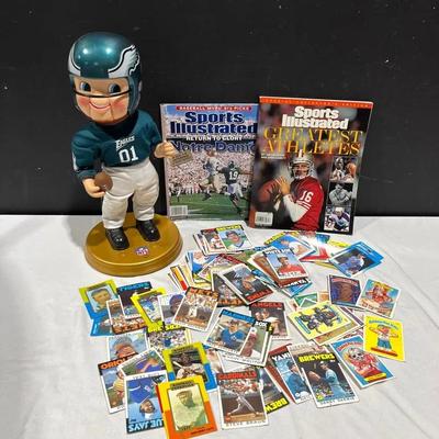 Vintage Eagles NFL Animated Football Player + Baseball, Cabbage Patch Cards