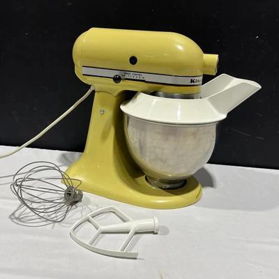 Vintage Pale Yellow KitchenAid Household Mixer
