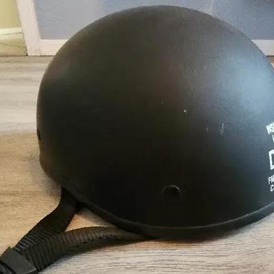 Motorcycle - WSB Inc Black Helmet Model LR301 - DOT Shorty Helmet - New!  