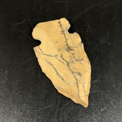 Shale Rock Arrowhead - Brown With Black Details - 2.5 Inches 