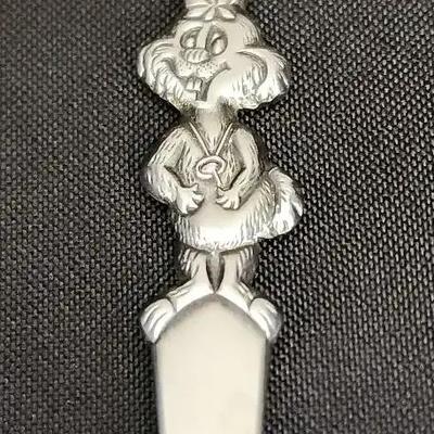 Nestle Bunny Quik Chocolate Milk Promotion Ad Themed Spoon, 8" Long, 18/8 Stainless Steel