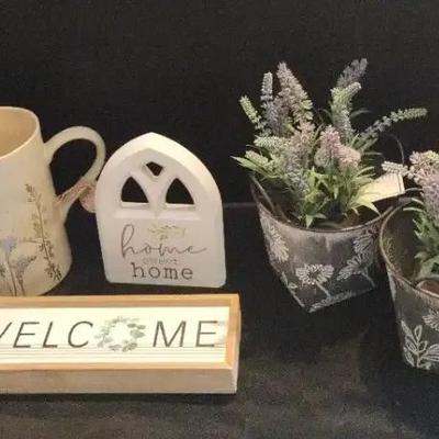 Cute! Faux Lavender Home Floral Decor - Shabby Chic Style 