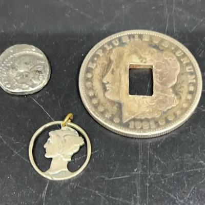 Decorative Collectible Coins - Italian 20 Centesimi, USA Winged Liberty Head Mercury Dime