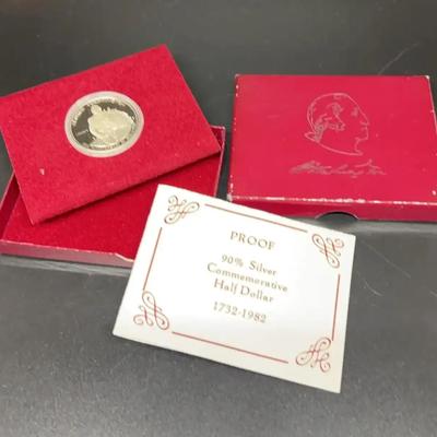 Part 2 - USA 90% Silver Coin - Commemorative Half Dollar Proof In Package 1982
