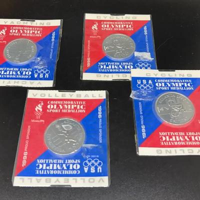 1996 USA Commemorative Olympic Sport Medallion - Atlanta, GA - Yachting, Volleyball, Cycling