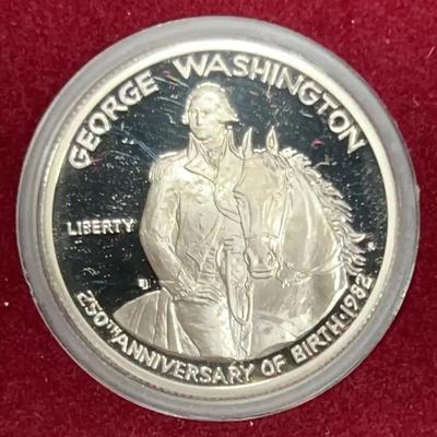 Part 1 - USA 90% Silver Coin - Commemorative Half Dollar Proof In Package 1982