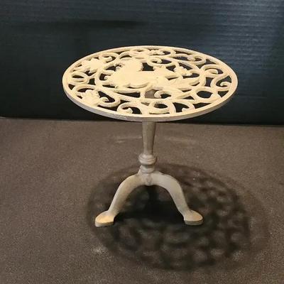 Antique Brass Footed Stand,  Squirrel & Vine Carving