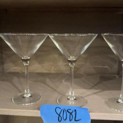 Four Martini Glasses