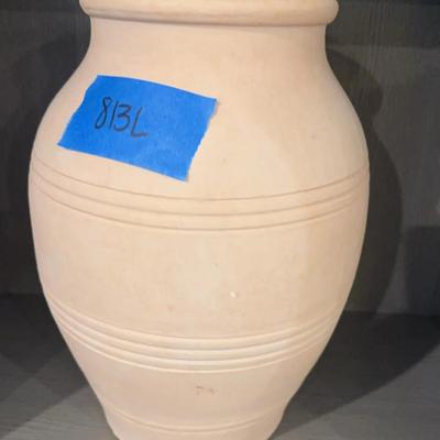 Peach Pottery Urn 10 X 8 X 18