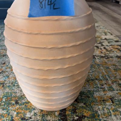 Peach Pottery With Ripple Design 12 X 8 X 26 Peach pottery with ripple design 12 x 8 x 26