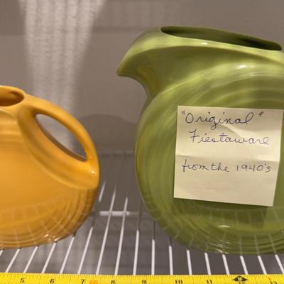Fiesta Ware Pair Of Pitchers 
