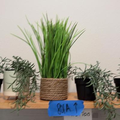 Lot Of Five Faux Plants