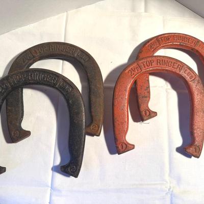 Official Set of Top Ringer Horseshoes.Four 21/2 Lb. Shoes