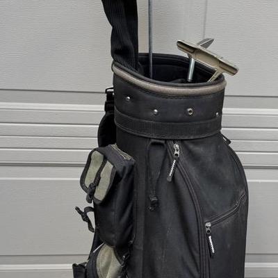 Wilson Golf Bag, TaylorMade Driver, Titleist Pitching Wedge, Senator Putter, 7 Wood & Balls