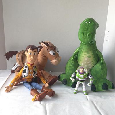 Toy Story Figures Pixar Woody & Horse, Fisher-Price Dinosaur, Pixar Buzz