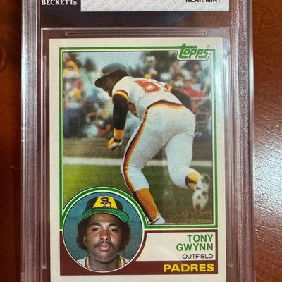 1983 Topps #482 Tony Gwynn Baseball Card. Beckett Graded 7 NM