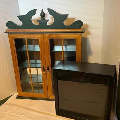 Mountable 4-Tier Mirror Backed Display Case & 11x11 Shadow Box